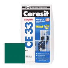 Затирка Ceresit CE 33 super  зеленая, 2кг (шов 1-5мм)