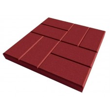 Тротуарная плитка 8 кирпичей 400х400х50 красный (6,25 шт/кв.м)